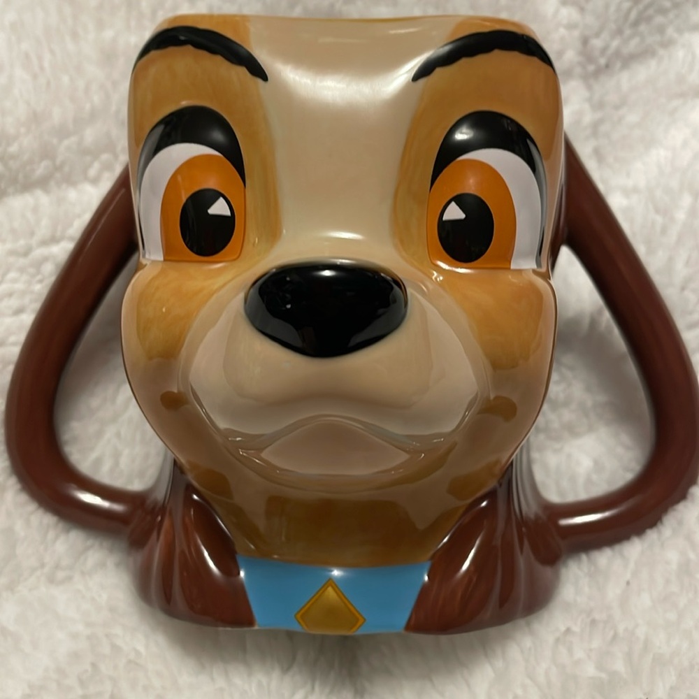 Disney Parks Lady and the Tramp Lady Sculpted Coffee Mug New With Tags